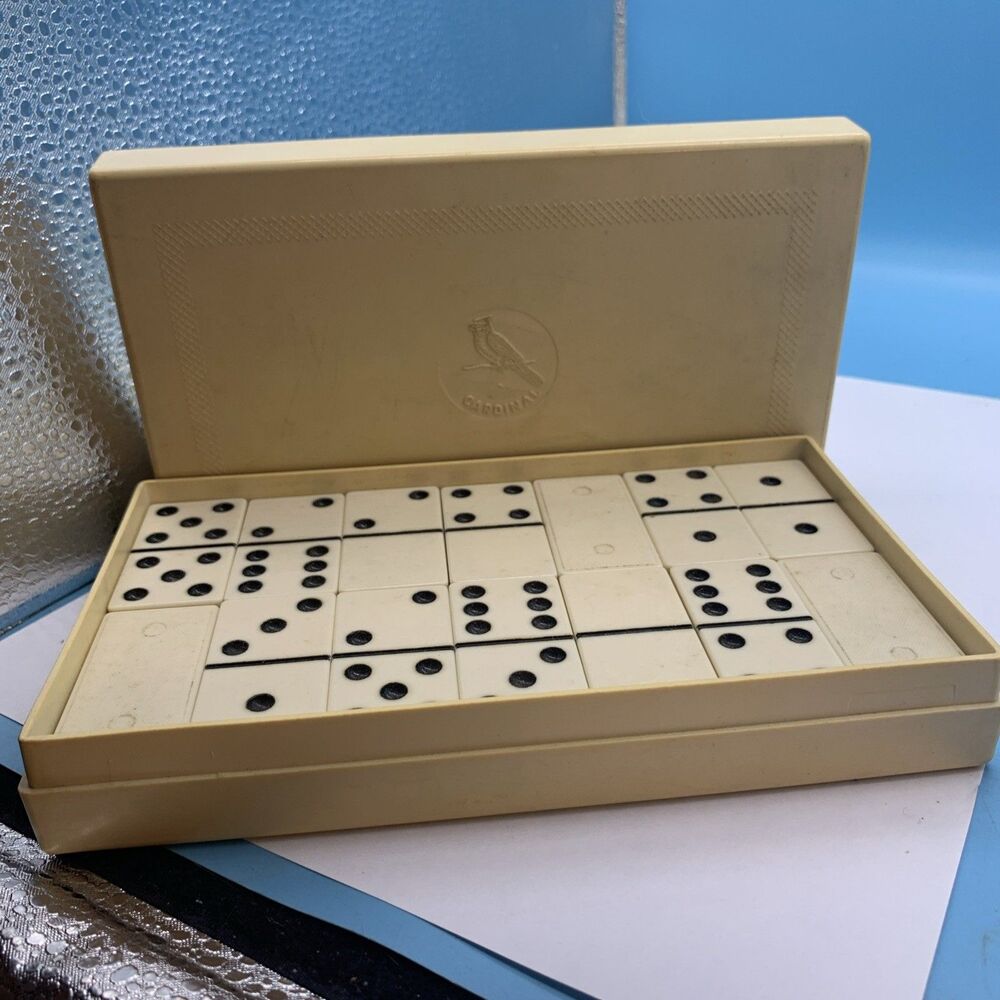 Vintage Cardinal Dominoes  Complete Set of 28 (LG-1)